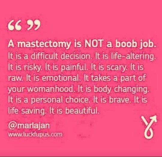 a mastectomy is not a boob job